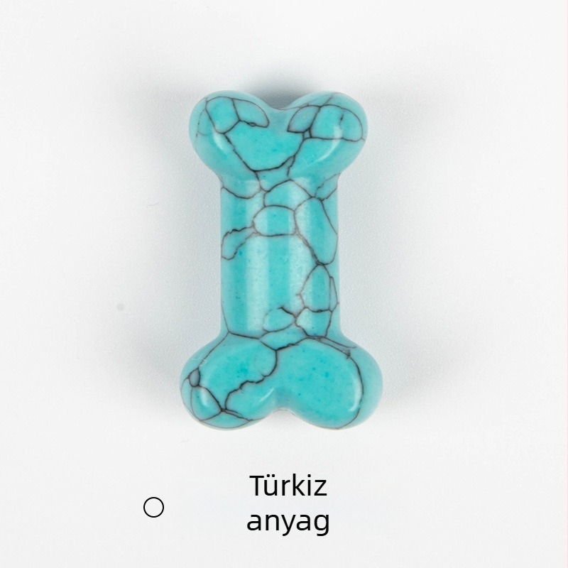 Csont formájú mini kristály dísz — természetes kristály, gravírozás és polírozás, testreszabható, geometriai forma
