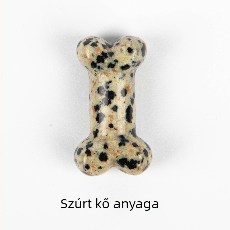 Csont formájú mini kristály dísz — természetes kristály, gravírozás és polírozás, testreszabható, geometriai forma