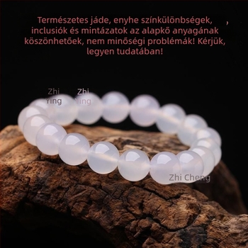 Uniszex achát karkötő polírozott geometriai gyöngyökkel