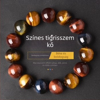 Tigriszsem karkötő, kör alakú, polírozott kivitel, természetes alapanyag, testreszabható, Márka Zhuoyuke