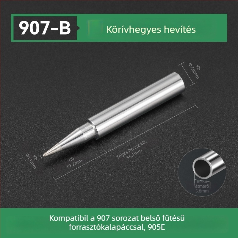 BY905 Forrasztóhegy – Univerzális belső fűtés, 60W, réz, patkó alakú hegy 905S