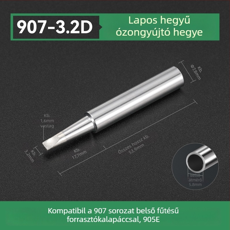BY905 Forrasztóhegy – Univerzális belső fűtés, 60W, réz, patkó alakú hegy 905S