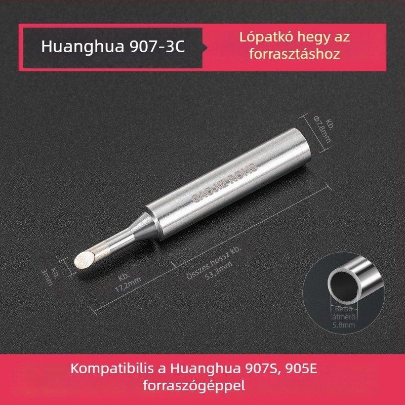 BY905 Forrasztóhegy – Univerzális belső fűtés, 60W, réz, patkó alakú hegy 905S