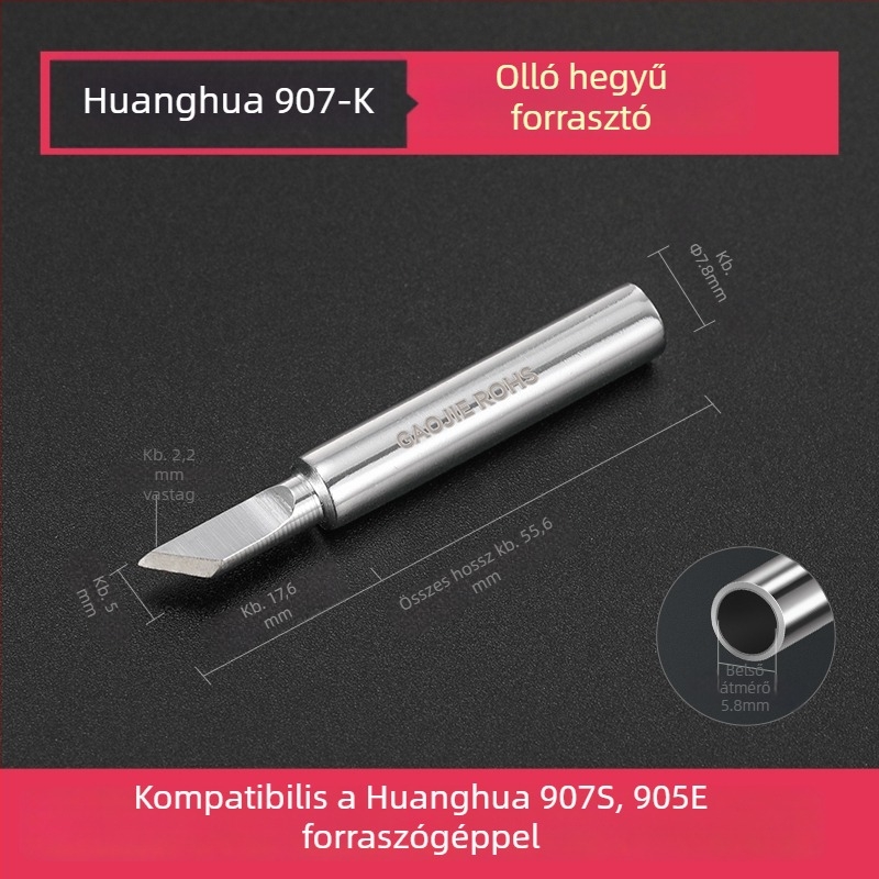 BY905 Forrasztóhegy – Univerzális belső fűtés, 60W, réz, patkó alakú hegy 905S