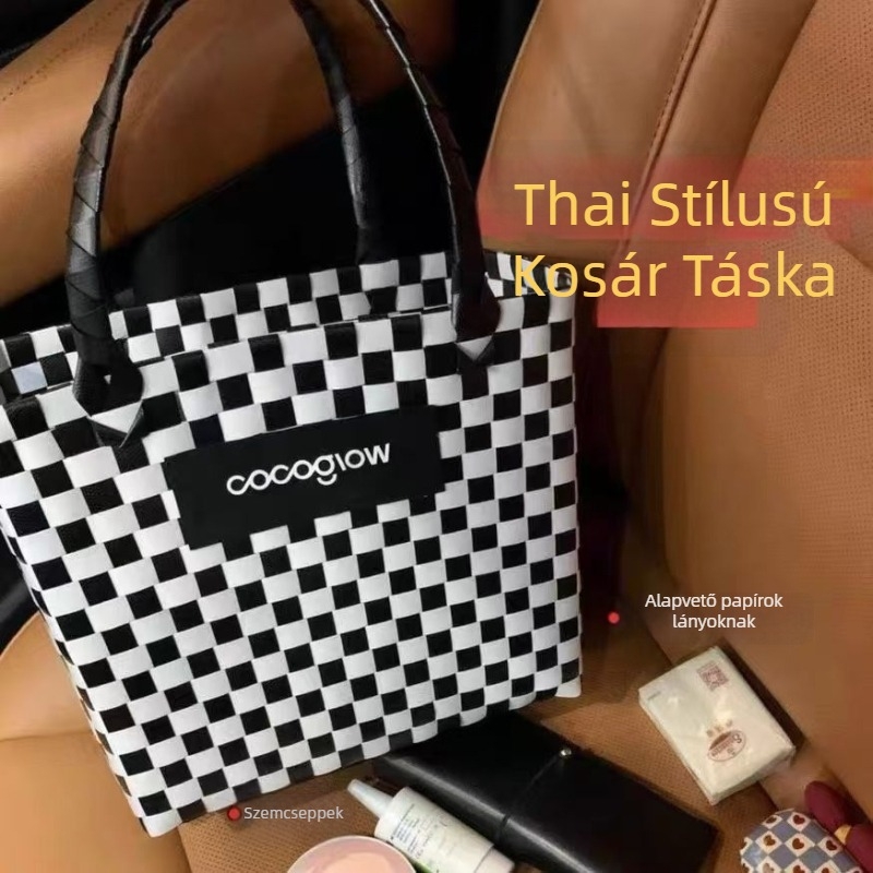 PP Tote táska, utcai stílus, vízszintes négyszögletes forma, bélés nélkül