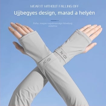 Női Ice Silk kar-ujjvédők kültéri kerékpározáshoz – lélegző UV-védelem, könnyű poliészter anyag (fő 71–80%, mellék 21–30%), 2025 tavasz