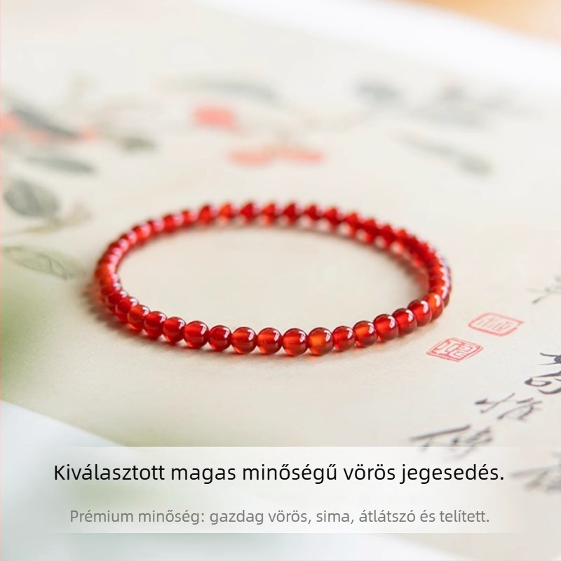 Baolidexing achát karkötő, uniszex, polírozott felület, 2024 ősz