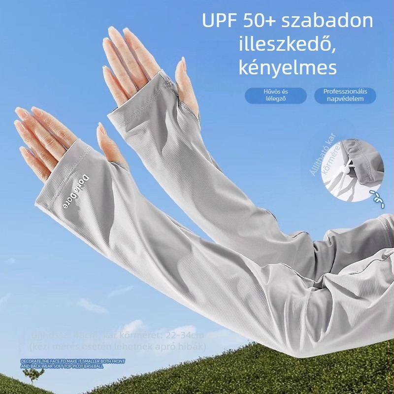 Nyári UV-védő karpántok Ice Silk anyagból, lazán illeszkedő, Nylon 71–80%, alkalmas vezetéshez és kerékpárhoz