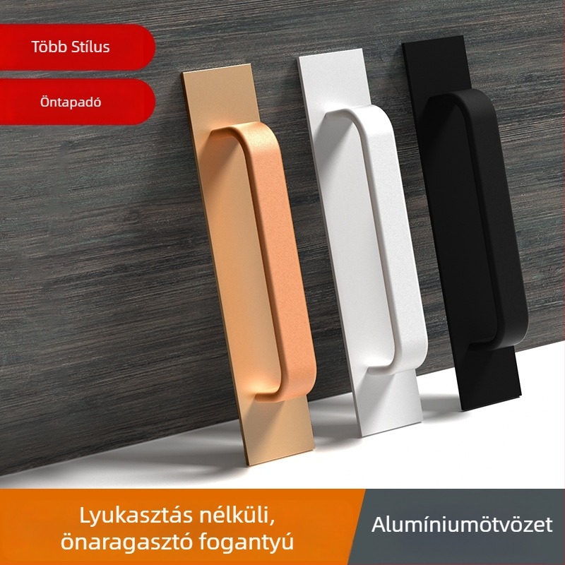 Wanson Handhandle – fúrás nélküli fogantyú alumínium ötvözethez, szekrényekhez és ajtókhoz, öntapadós, modern stílus