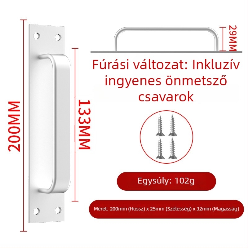 Wanson Handhandle – fúrás nélküli fogantyú alumínium ötvözethez, szekrényekhez és ajtókhoz, öntapadós, modern stílus