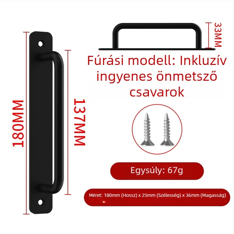 Wanson Handhandle – fúrás nélküli fogantyú alumínium ötvözethez, szekrényekhez és ajtókhoz, öntapadós, modern stílus