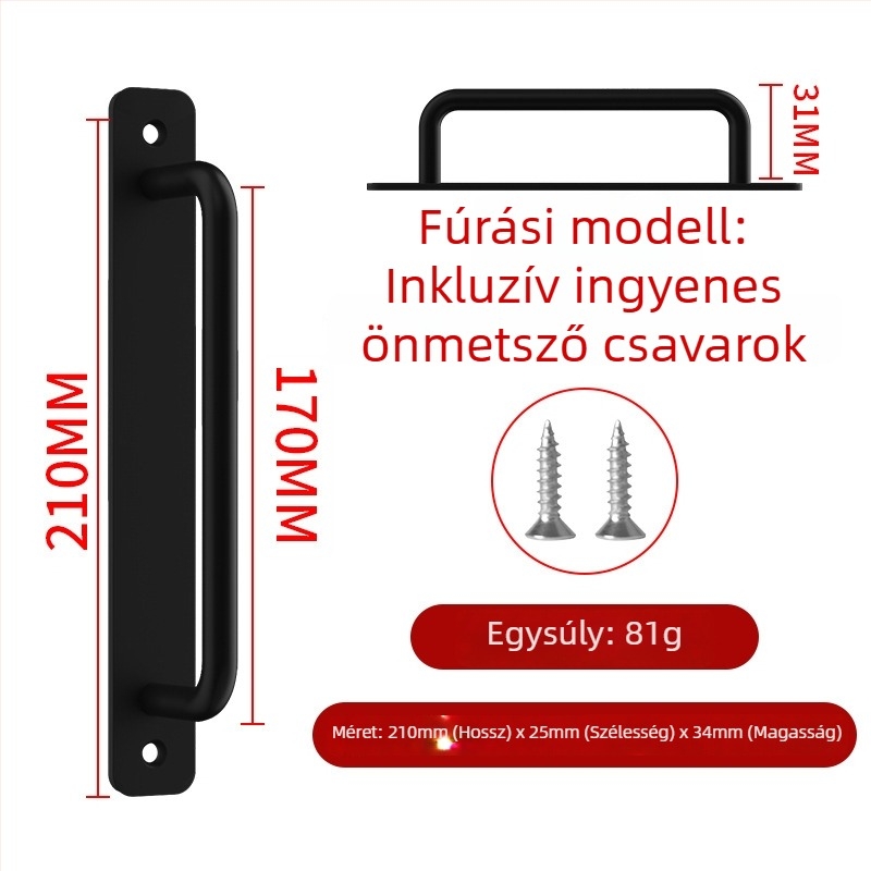 Wanson Handhandle – fúrás nélküli fogantyú alumínium ötvözethez, szekrényekhez és ajtókhoz, öntapadós, modern stílus