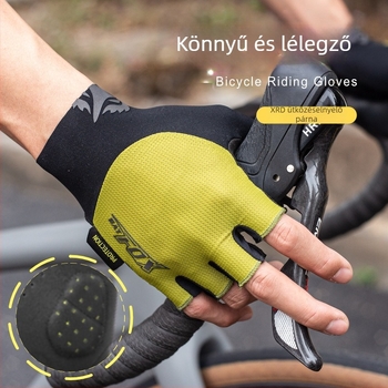 Kerékpáros kesztyűk, rövid ujjas, Lycra, felnőtteknek, uniszex, kerékpározáshoz