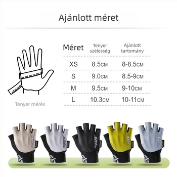 Kerékpáros kesztyűk, rövid ujjas, Lycra, felnőtteknek, uniszex, kerékpározáshoz