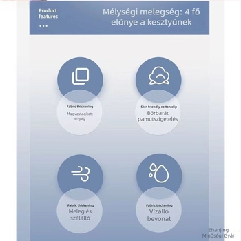 Uniszex téli vastag és meleg kesztyűk, pamut és ice silk, flip-cover stílus, melegen tartás (2025 tél)