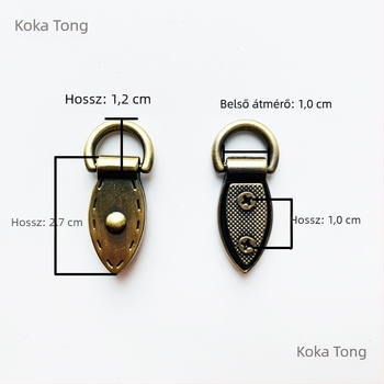 sanmushi táska fémes hardverrel, keresztpánt, fülcsatok, bayonet csatok, oldalsó klipszek