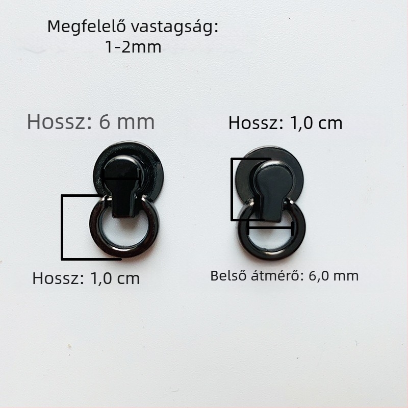 sanmushi táska fémes hardverrel, keresztpánt, fülcsatok, bayonet csatok, oldalsó klipszek