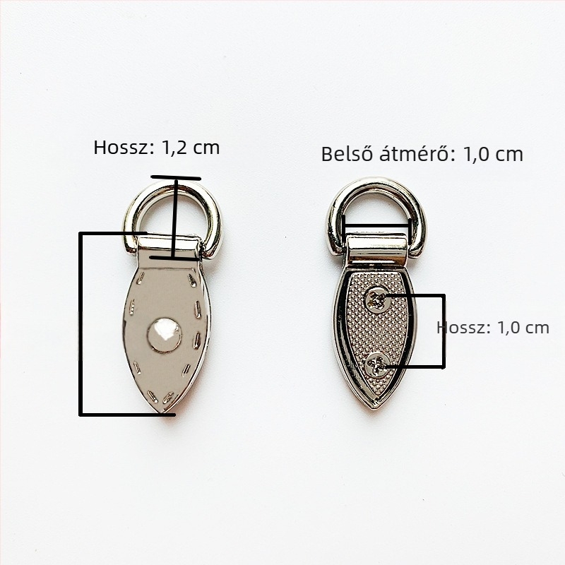 sanmushi táska fémes hardverrel, keresztpánt, fülcsatok, bayonet csatok, oldalsó klipszek