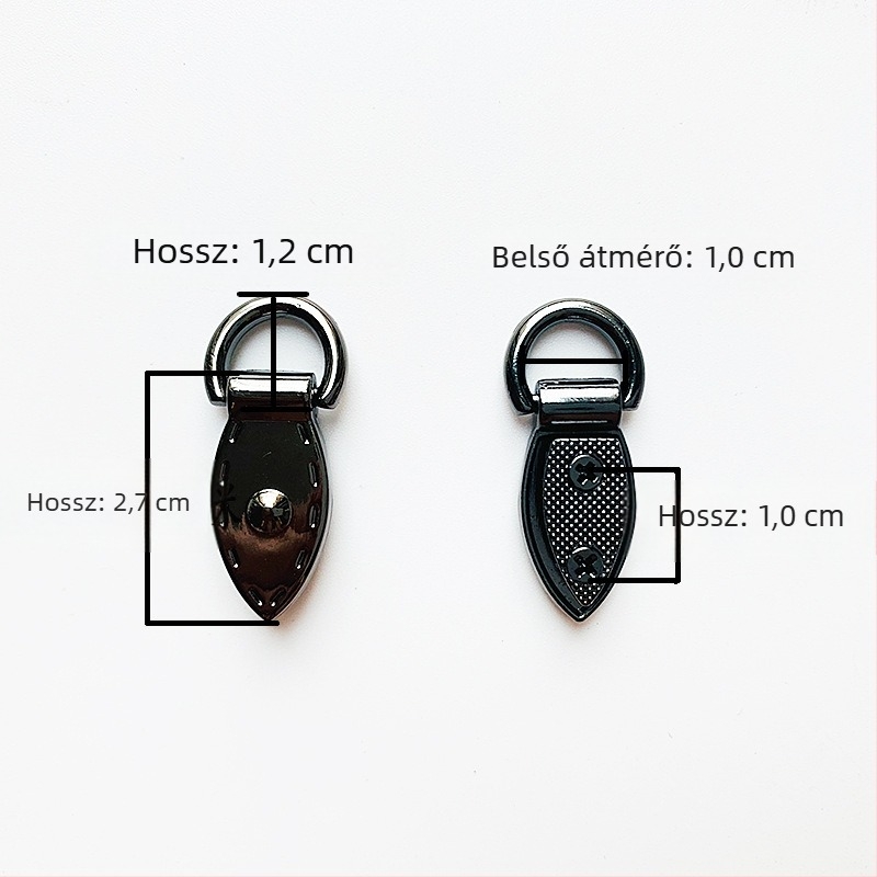 sanmushi táska fémes hardverrel, keresztpánt, fülcsatok, bayonet csatok, oldalsó klipszek