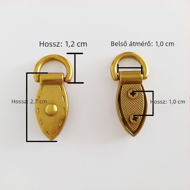 sanmushi táska fémes hardverrel, keresztpánt, fülcsatok, bayonet csatok, oldalsó klipszek