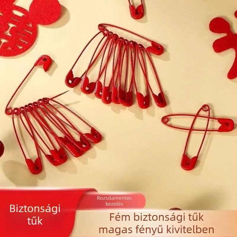 Új stílusú piros menyasszonyi bross, ideális az esküvői ünnepségekhez és menyasszonyi ládákhoz, biztonságos rögzítés