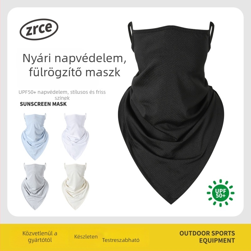 Jacquard anyagból készült teljes arc UV-védő kendő, lélegző, gyorsan száradó, ultra könnyű, szélálló