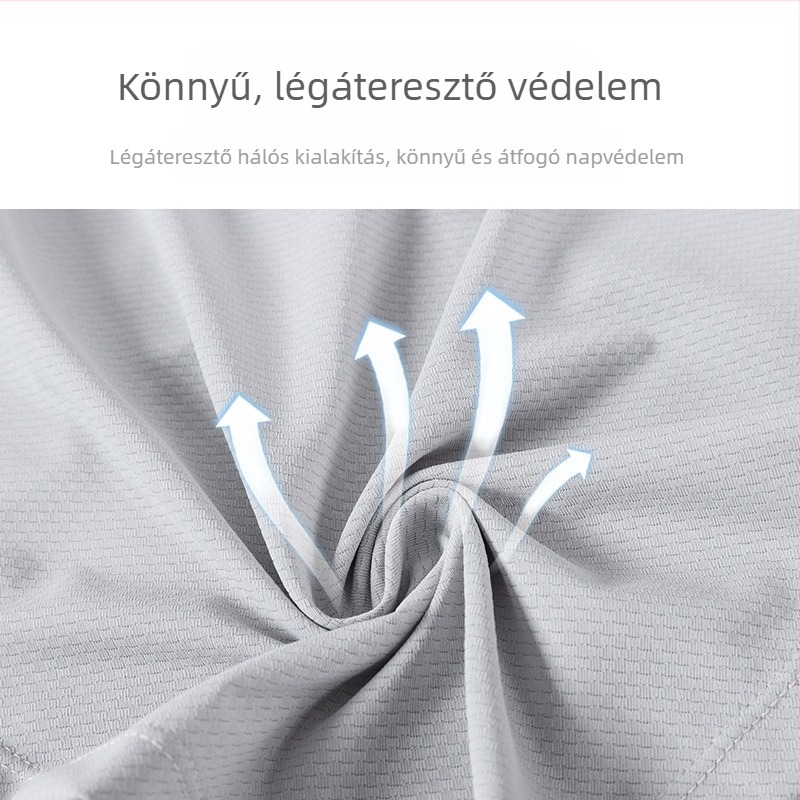 Jacquard anyagból készült teljes arc UV-védő kendő, lélegző, gyorsan száradó, ultra könnyű, szélálló