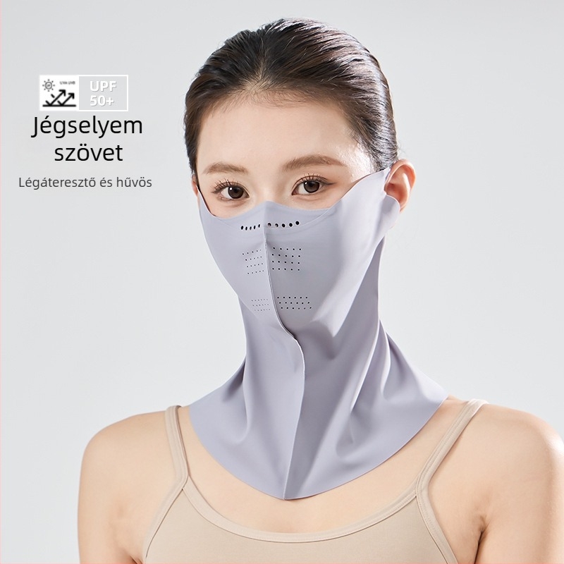 All-in-One UV arc- és nyakvédő maszk, légáteresztő nylon anyagból, UV védelem, ultra-könnyű, szélálló