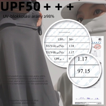 OKSK Teljes arcú napszűrő maszk kapucnival – UV védelem, porálló, nejlon anyag