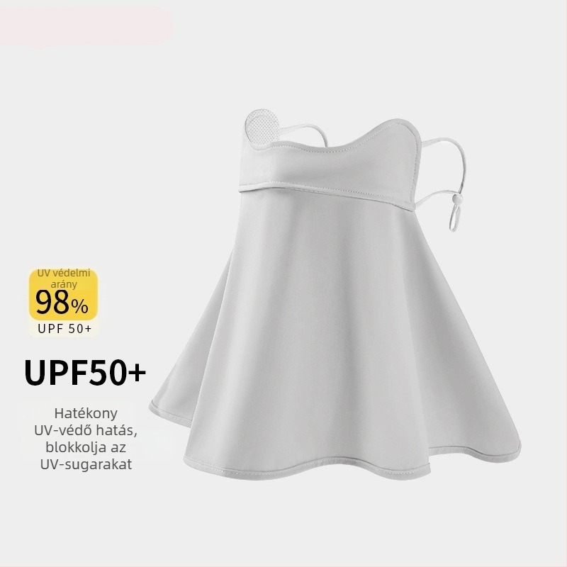 Sál-stílusú napvédő kerékpáros arcmaszk, lélegző, UV védelem, árnyékolás, nylon anyag