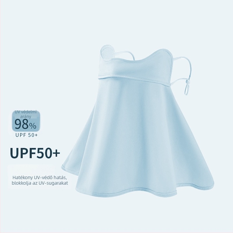 Sál-stílusú napvédő kerékpáros arcmaszk, lélegző, UV védelem, árnyékolás, nylon anyag