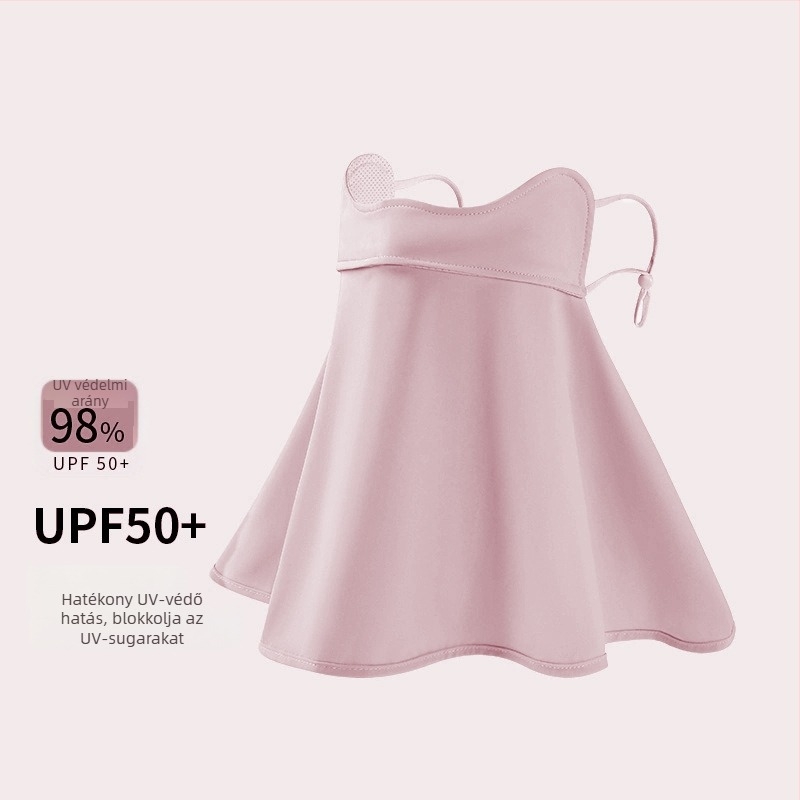 Sál-stílusú napvédő kerékpáros arcmaszk, lélegző, UV védelem, árnyékolás, nylon anyag