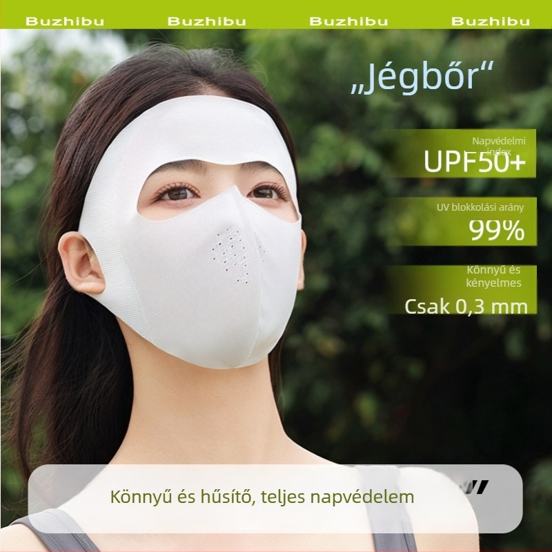 Női teljes arcfedő maszk UV-védelemmel, lélegző nylon anyagból, teljes arcfedés, nyári kerékpározáshoz