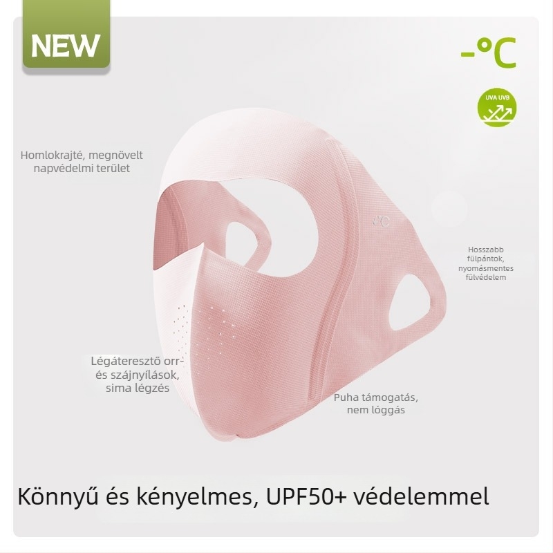 Női teljes arcfedő maszk UV-védelemmel, lélegző nylon anyagból, teljes arcfedés, nyári kerékpározáshoz