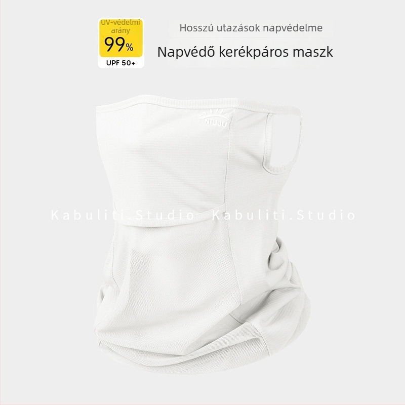 Nylonból készült, légáteresztő, UV-védő, napszűrő maszk fülhurokkal