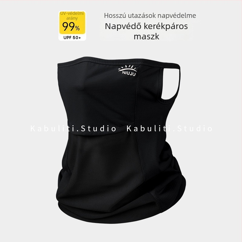 Nylonból készült, légáteresztő, UV-védő, napszűrő maszk fülhurokkal