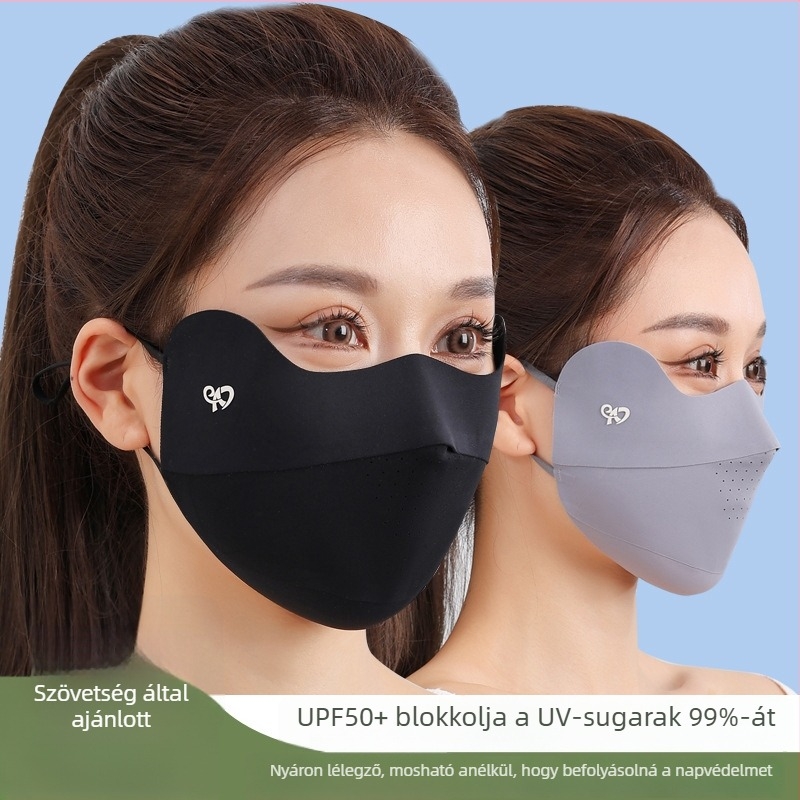 UV-védelmi maszk, Ice Silk anyag, varrat nélküli, 3D lélegző, szemvédelme