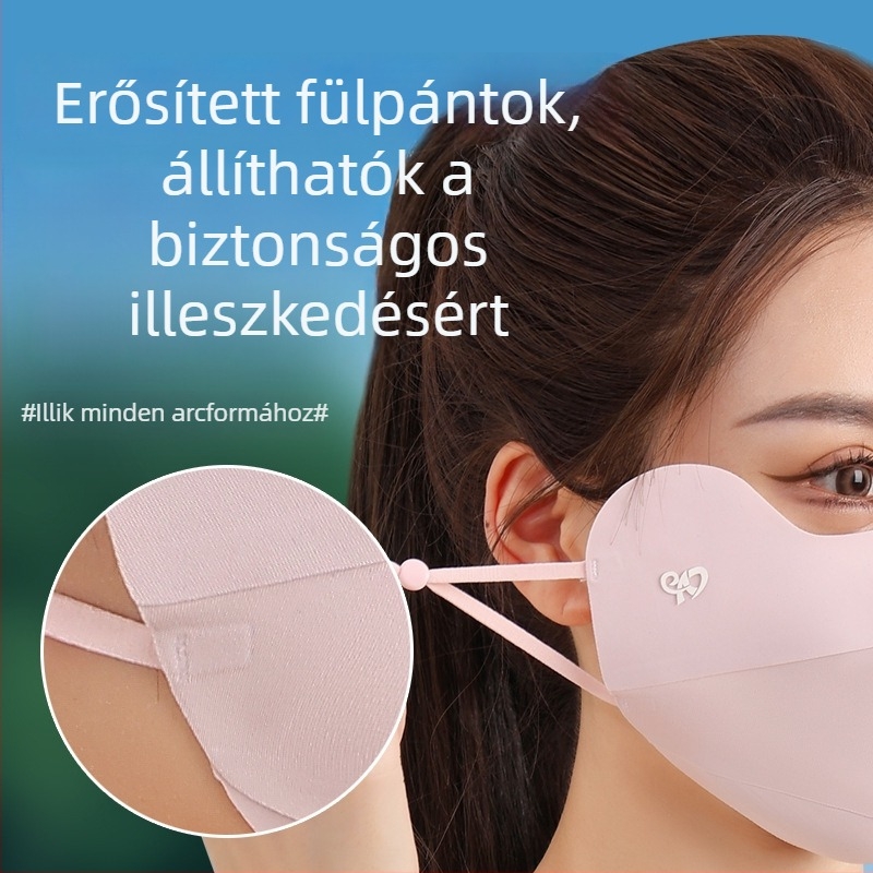 UV-védelmi maszk, Ice Silk anyag, varrat nélküli, 3D lélegző, szemvédelme