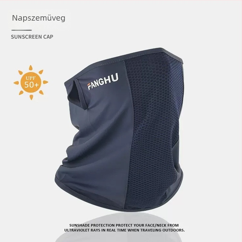 Kerékpáros arcmaszk, szélvédett és UV-védett, Ice Silk anyag, fél arc, uniszex