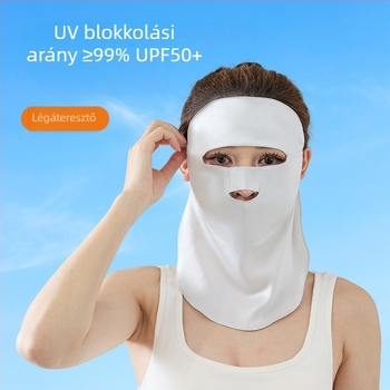 Mulberry selyem teljes arcú napvédő maszk – lélegző, UV védelem, szélálló, porálló, tavasz 2025
