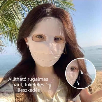 Teljes arcú UV-védő maszk, 3D kialakítás, légáteresztő Ice Silk anyag, Panda Eye stílus