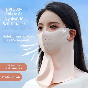 Nyakvédős arcmaszk — lélegző, UV-védelem, félig fedő dizájn, nylon + spandex, kültéri használat