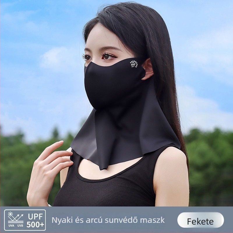 Nyakvédős arcmaszk — lélegző, UV-védelem, félig fedő dizájn, nylon + spandex, kültéri használat