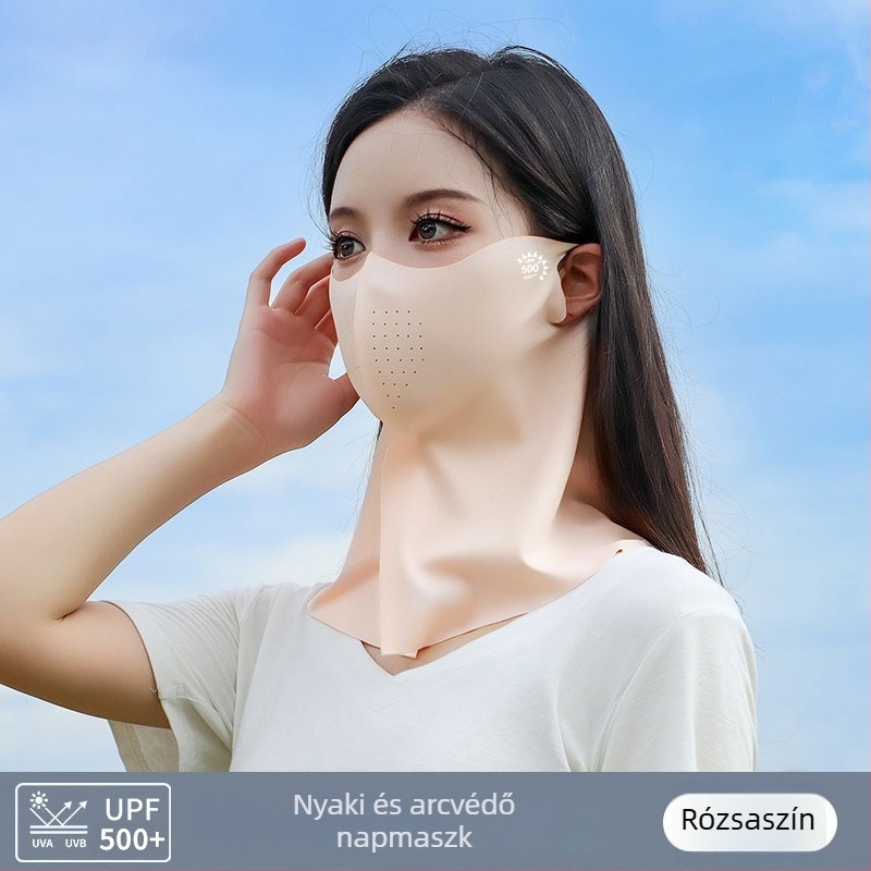 Nyakvédős arcmaszk — lélegző, UV-védelem, félig fedő dizájn, nylon + spandex, kültéri használat