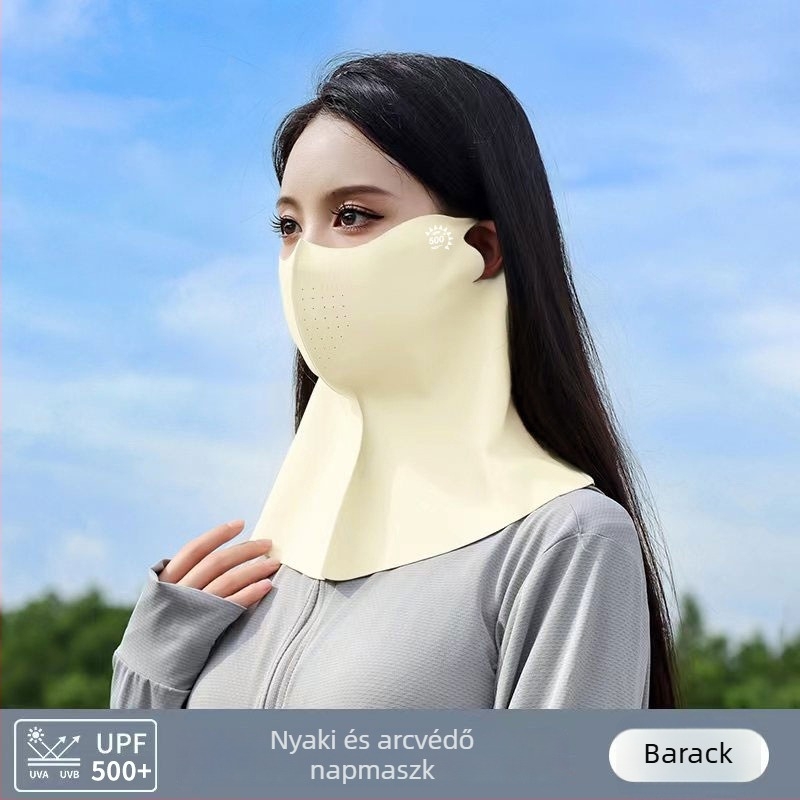 Nyakvédős arcmaszk — lélegző, UV-védelem, félig fedő dizájn, nylon + spandex, kültéri használat