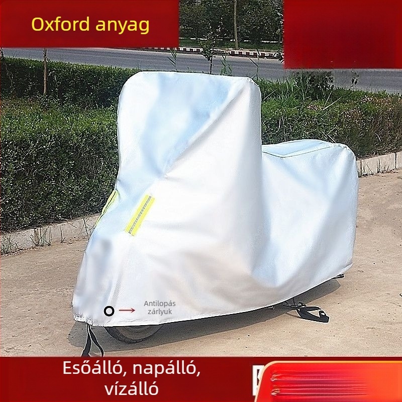 Elektromos jármű esővédőhuzat – teljes védőburkolat motorkerékpárok és robogók számára; napvédelmi, eső- és porálló; vastag hőszigetelés és árnyékolás