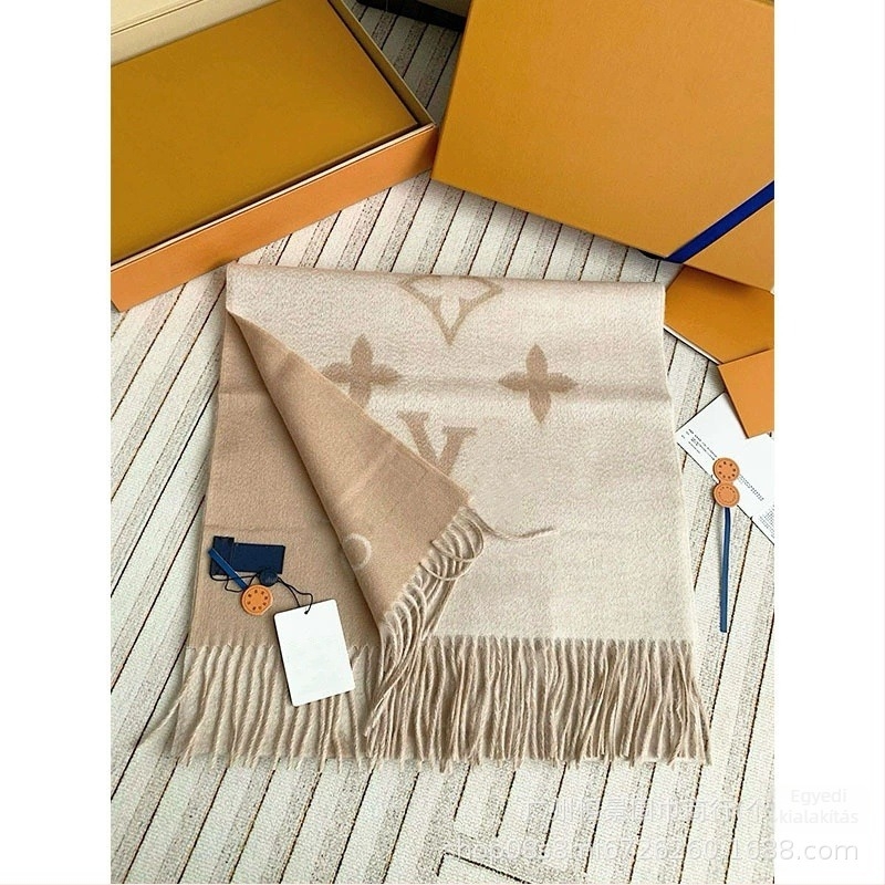 Kasmírsál monogramos dizájn, jacquard szövés