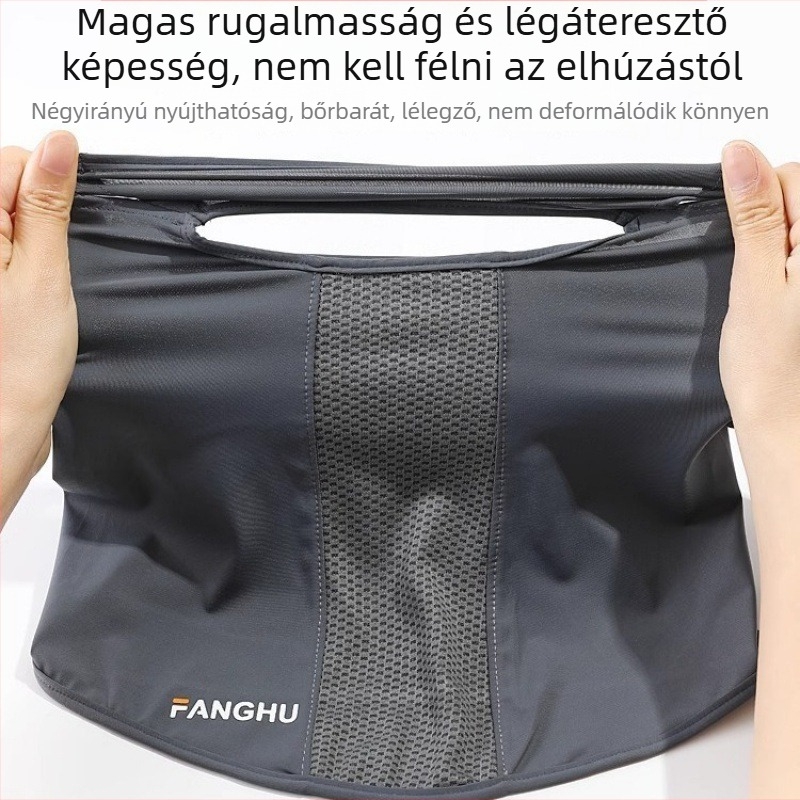 Teljes arc- és nyakvédő napszemmaszk UV védelemmel, porálló, Ice Silk anyag, poliészter 71-80% és spandex 21-30%