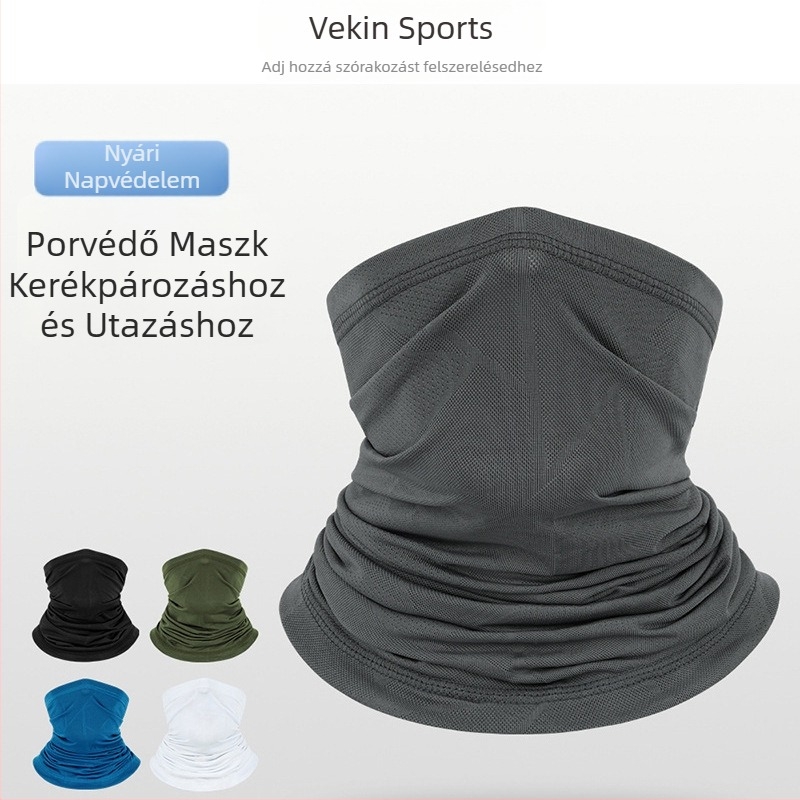 Motoros arcvédő kendő, poliészter, uniszex, MZ856