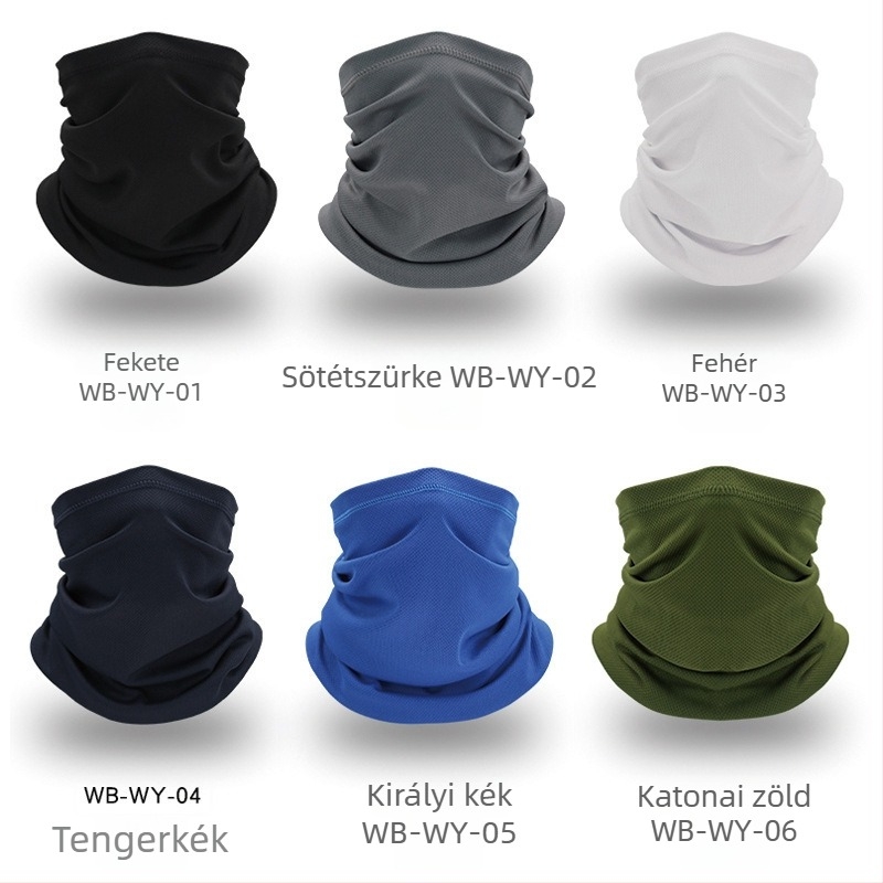 Motoros arcvédő kendő, poliészter, uniszex, MZ856